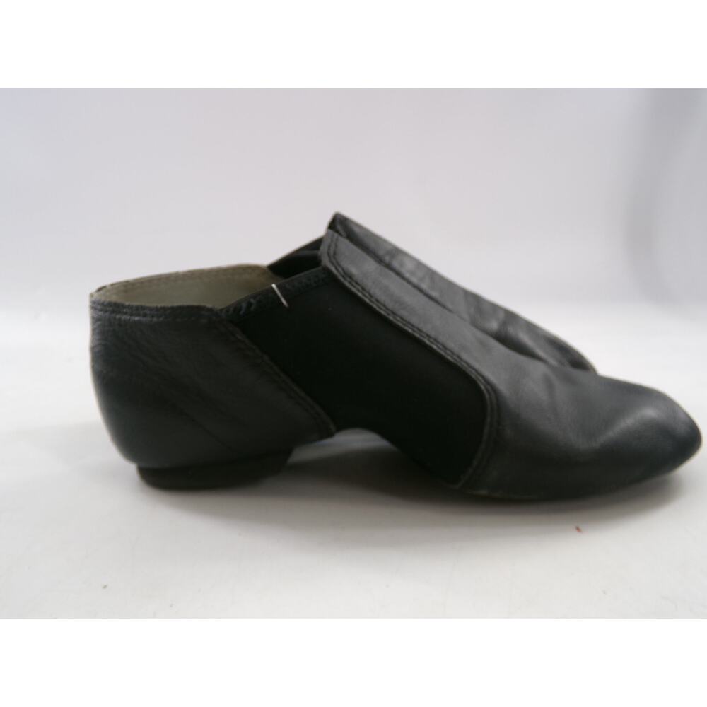Dance Jazz Shoes Black Dance Class Adult 6M Slip On Leather Split Sole